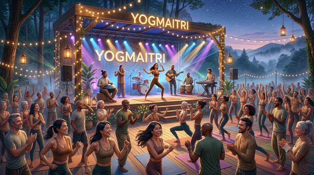 Night celebrations at YOGMAITRI