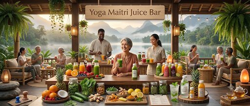 The Yoga Maitri juice bar and superfood counter